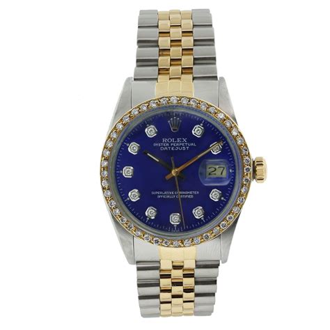 rolex datajust 11 blue two tone govberg|Rolex Datejust examples.